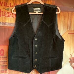 Vintage PELLE CUIR Suede Leather Vest – Men’s Large